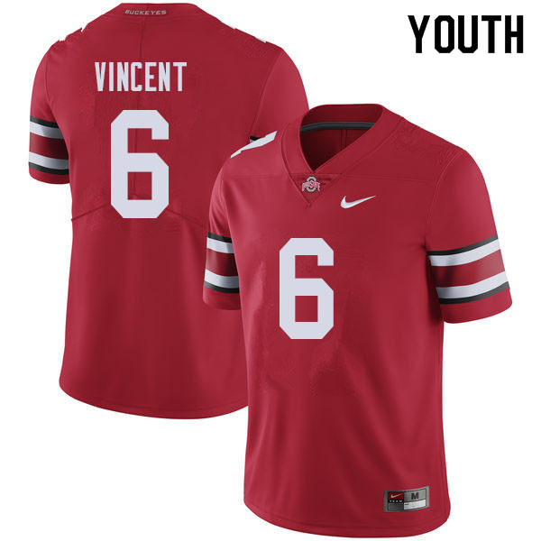 Youth #6 Taron Vincent Ohio State Buckeyes College Football Jerseys Sale-Red